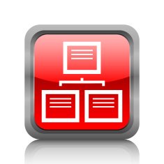 Flowchart icon on a square button N40