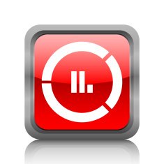 Donut Chart icon on a square button N14