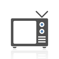 Television Set icon on a white background N5