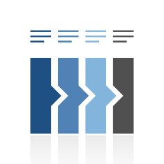 Flowchart icon on a white background N54