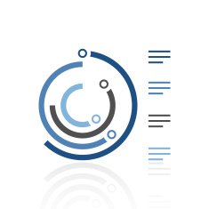 Radial Bar Chart icon on a white background N10