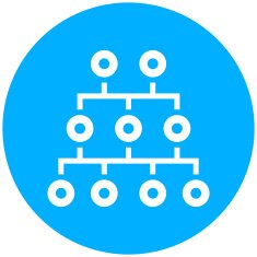 Organization Chart icon on a round button N5