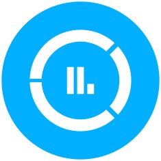 Donut Chart icon on a round button N28