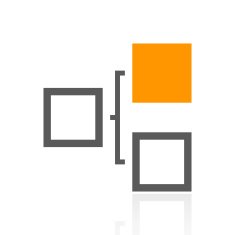 Flowchart icon on a white background N55