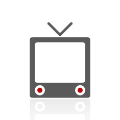 Television Set icon on a white background N8