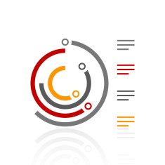 Radial Bar Chart icon on a white background N11