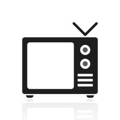 Television Set icon on a white background N9