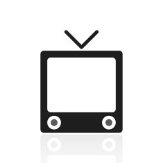 Television Set icon on a white background N10