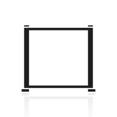 Projection Screen icon on a white background N19