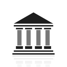 Bank icon on a white background N24