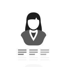 Businesswoman icon on a white background N7