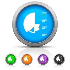 Coxcomb Chart icon on round buttons N4