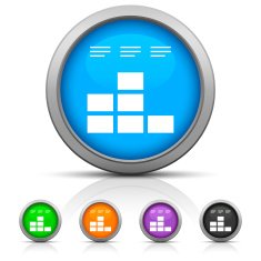 Bar Graph icon on round buttons N17