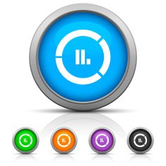 Donut Chart icon on round buttons N8