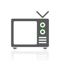 Television Set icon on a white background N11