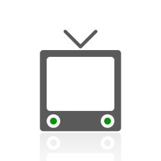 Television Set icon on a white background N12