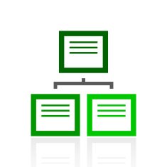 Flowchart icon on a white background N63