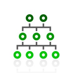 Organization Chart icon on a white background N6