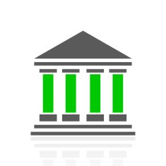 Bank icon on a white background N25