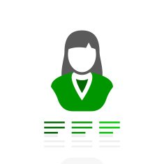 Businesswoman icon on a white background N9