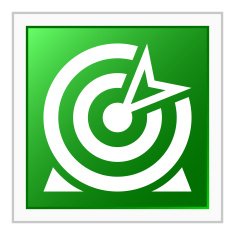 Target icon on a square button N14