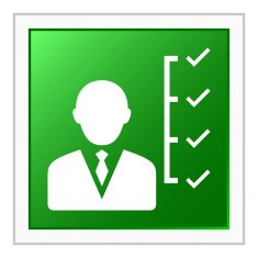 Businessman icon on a square button N31