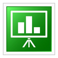 Presentation icon on a square button N4