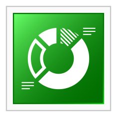 Donut Chart icon on a square button N15