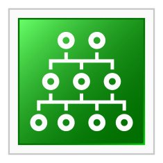 Organization Chart icon on a square button N4