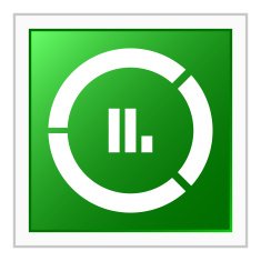 Donut Chart icon on a square button N16
