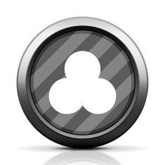 Venn Diagram icon on a round button N15