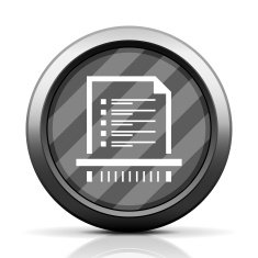 Document icon on a round button N76