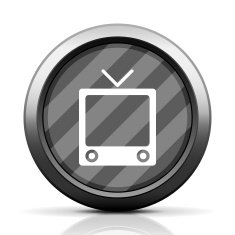 Television Set icon on a round button N11