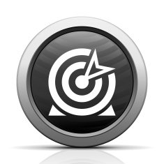 Target icon on a round button N27