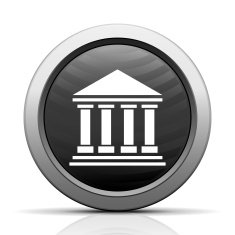 Bank icon on a round button N34