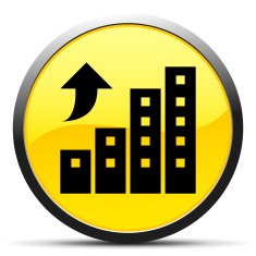 Apartment Buildings icon on a round button N8