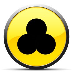 Venn Diagram icon on a round button N17