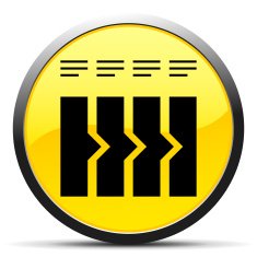 Flowchart icon on a round button N93