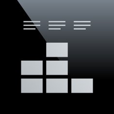 Bar Graph icon on a black background N21