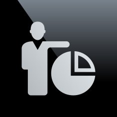 Businessman icon on a black background N15