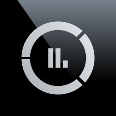 Donut Chart icon on a black background N7