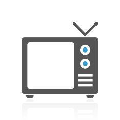 Television Set icon on a white background N13