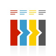 Flowchart icon on a white background N65