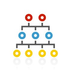 Organization Chart icon on a white background N7