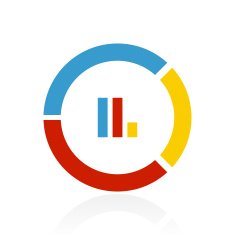 Donut Chart icon on a white background N27