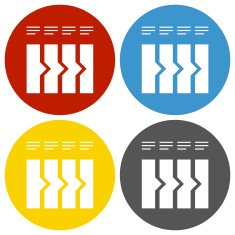 Flowchart icon on circle buttons N15