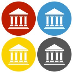 Bank icon on circle buttons N7