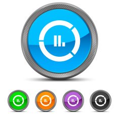 Donut Chart icon on circle buttons N8
