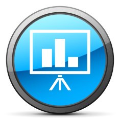 Presentation icon on a round button N9