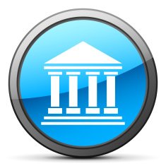 Bank icon on a round button N36